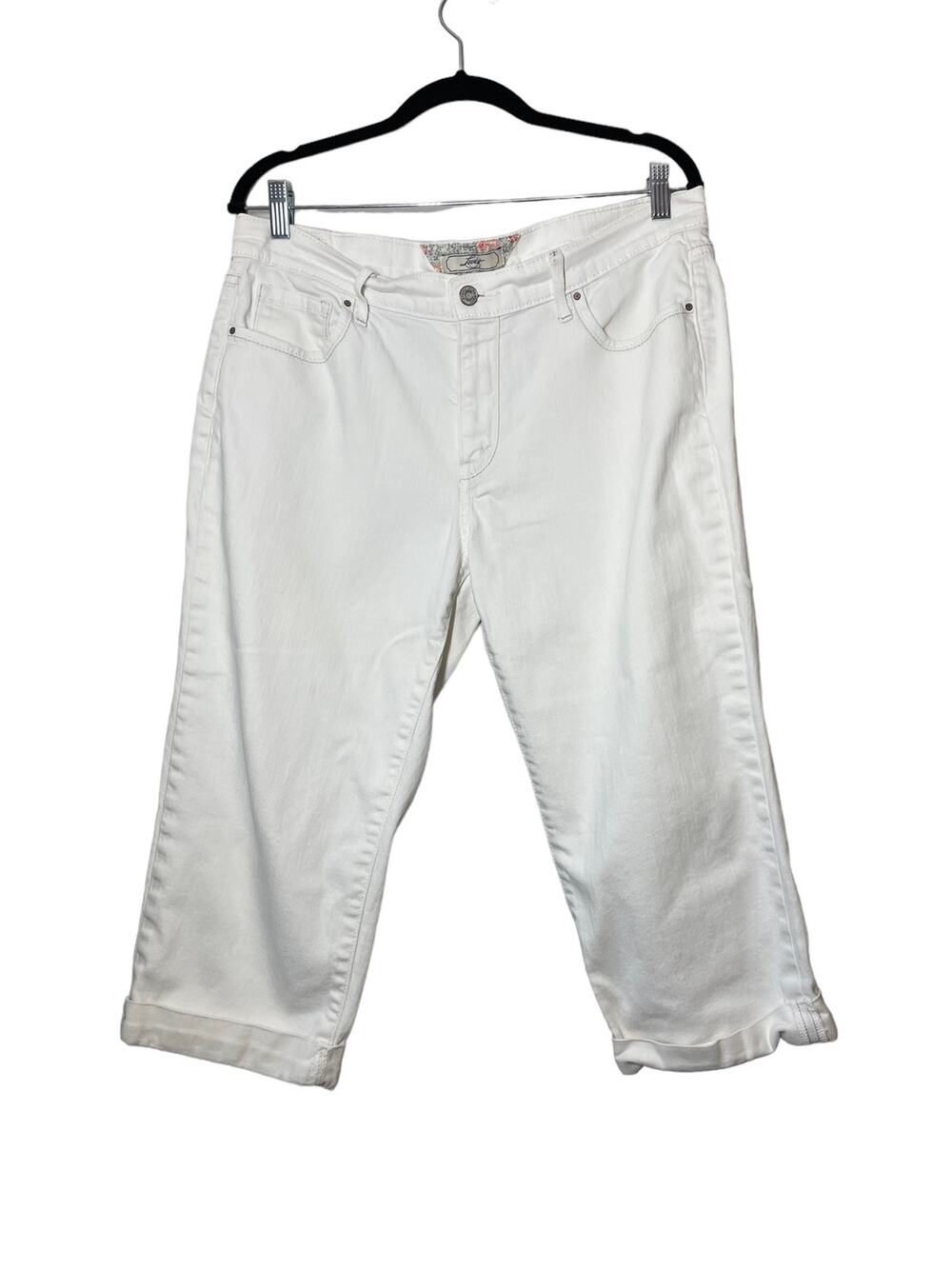 Levi's Womens Capri Pants 14 White Jeans Classic Minimalist